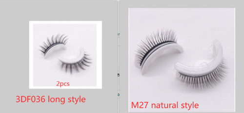 Reusable 3D Mink Lashes Natural False Eyelashes Self Adhesive Fake