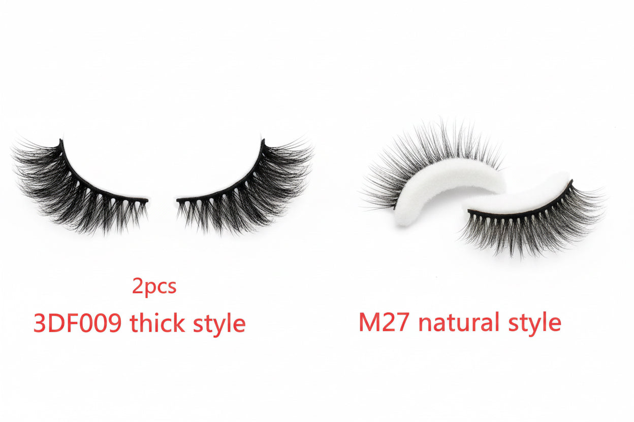 Reusable 3D Mink Lashes Natural False Eyelashes Self Adhesive Fake