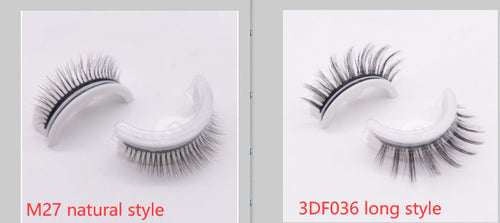 Reusable 3D Mink Lashes Natural False Eyelashes Self Adhesive Fake