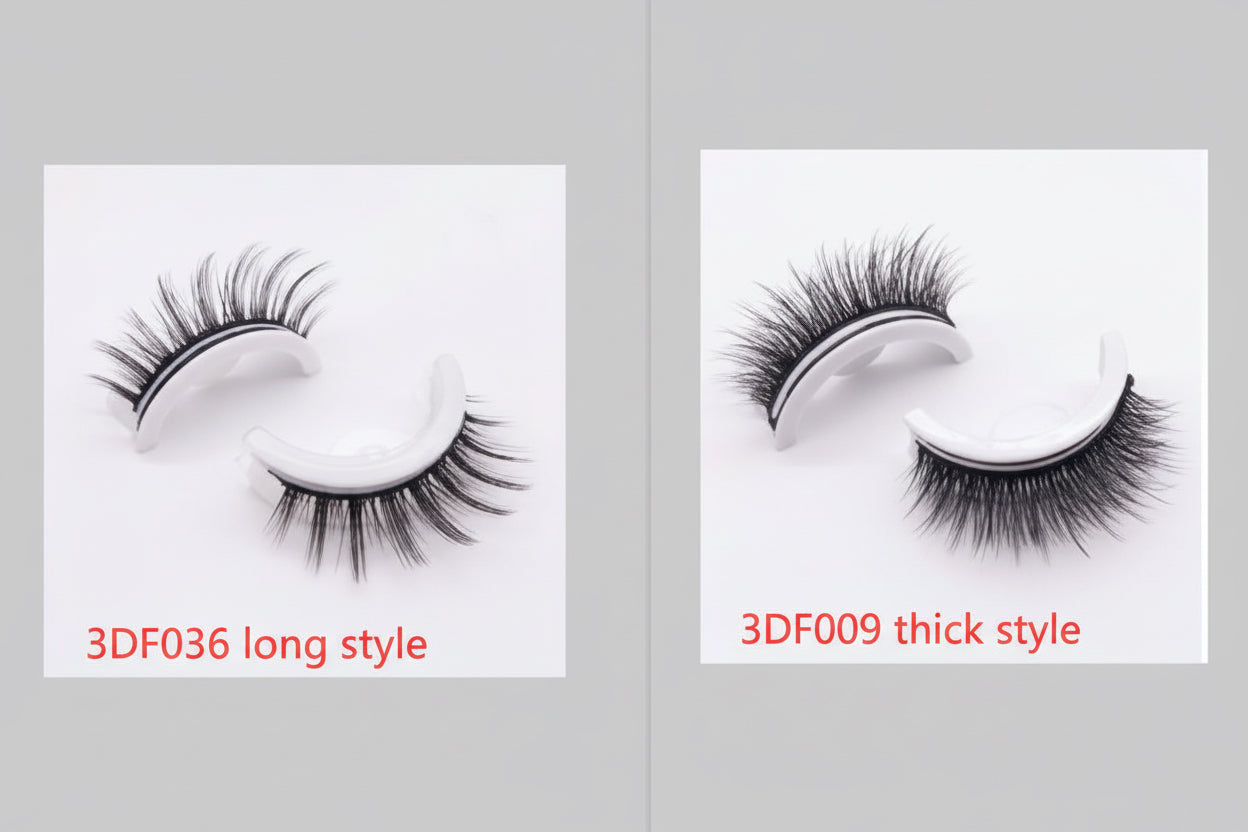 Reusable 3D Mink Lashes Natural False Eyelashes Self Adhesive Fake