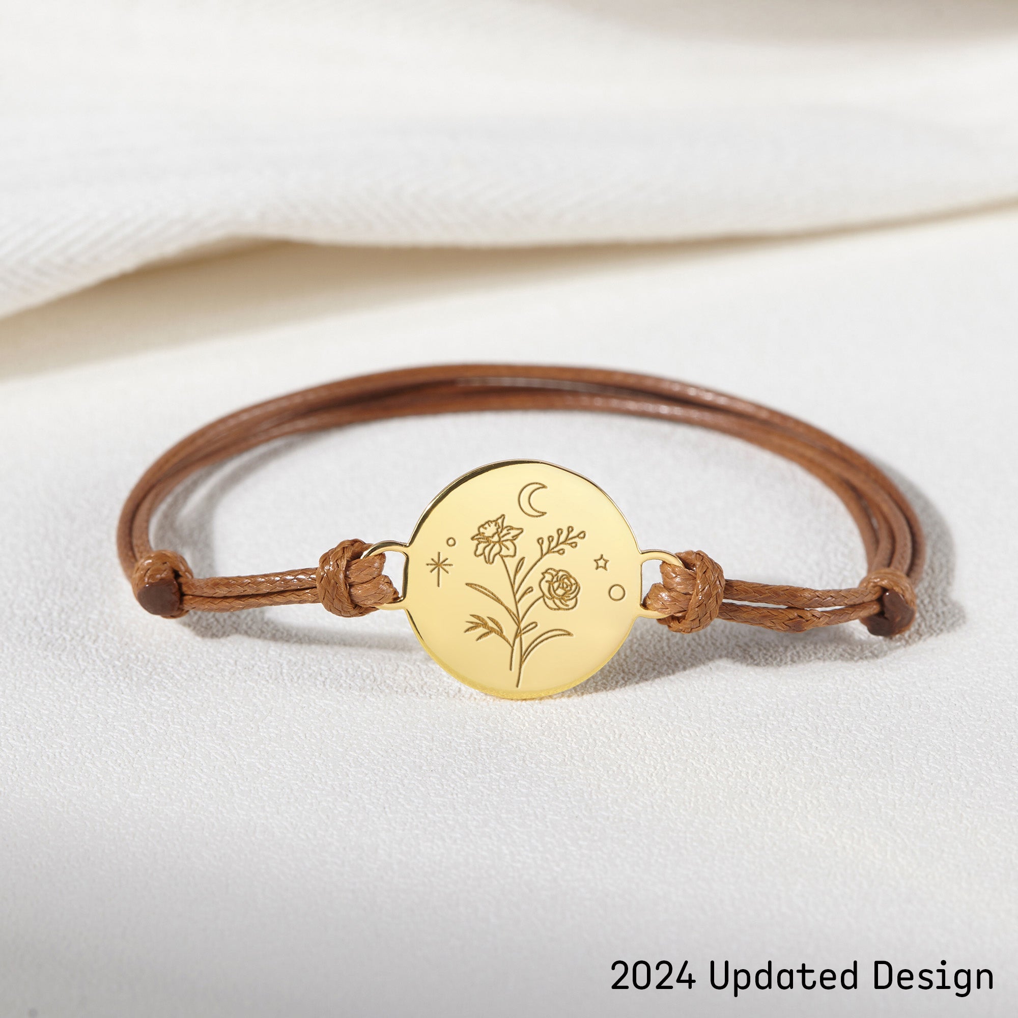 Combined Birth Month Flower Bracelet, Birthflower Gift,Mother Bracelet